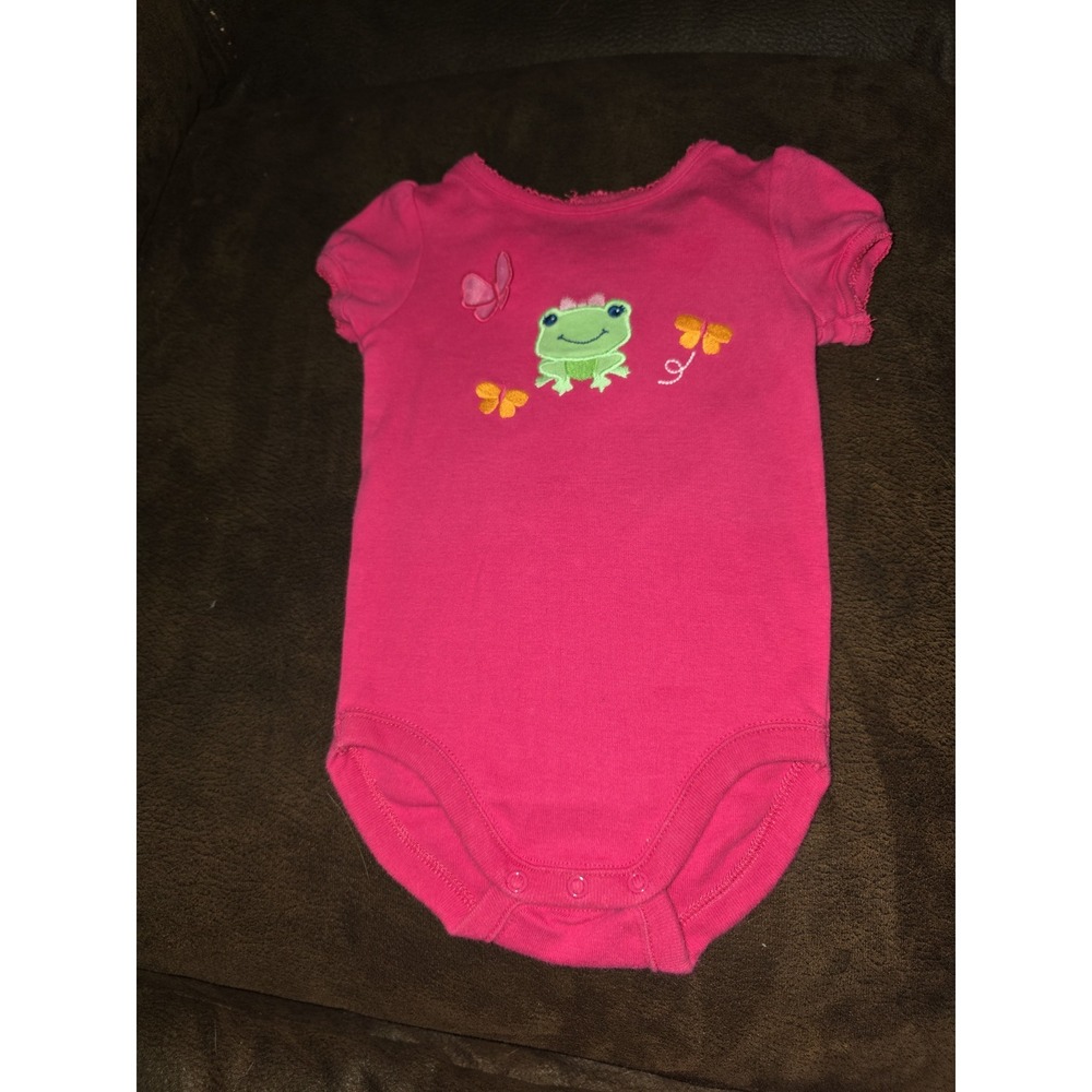 Crazy 8 baby 8 layette line pretty butterflies frog‎ onsie top 3 6 months